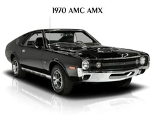 1970 AMC American Motors AMX Metal Sign: 12x16" & Ships Free