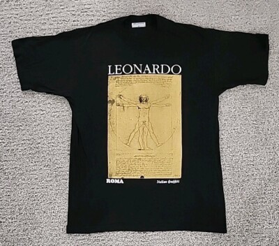 LEONARDO SOUVENIR T-SHIRT FROM ROMA by ITALIAN GRAFFITTI SIZE MEDIUM
