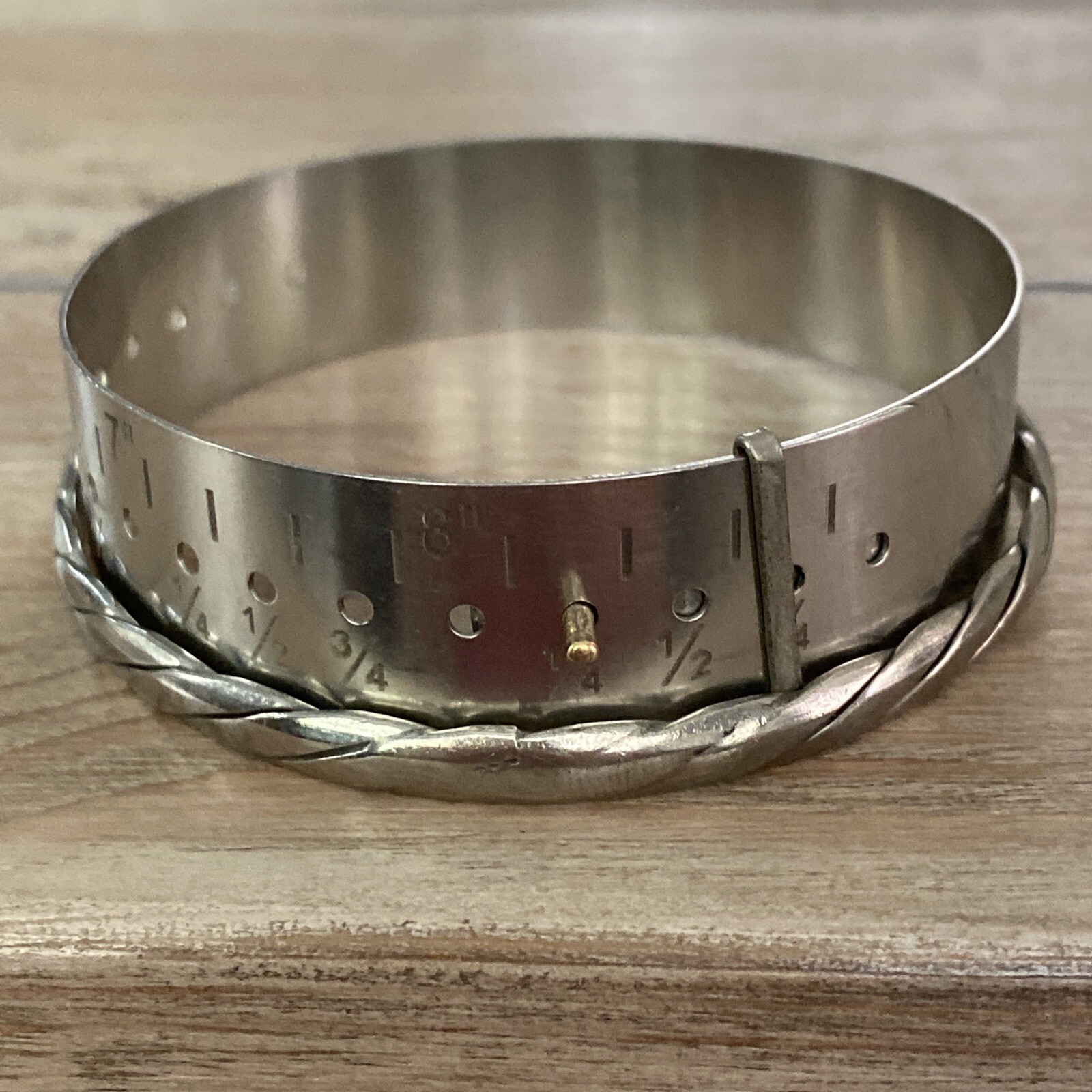 Solid Sterling Silver Stripe Bangle Bracelet, Siz… - image 4