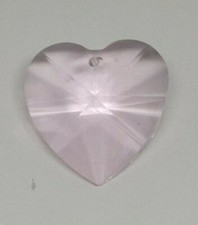 Swarovski Crystal Rosaline 28mm Heart 8781 Pendant/ Suncatcher Logo Etched 