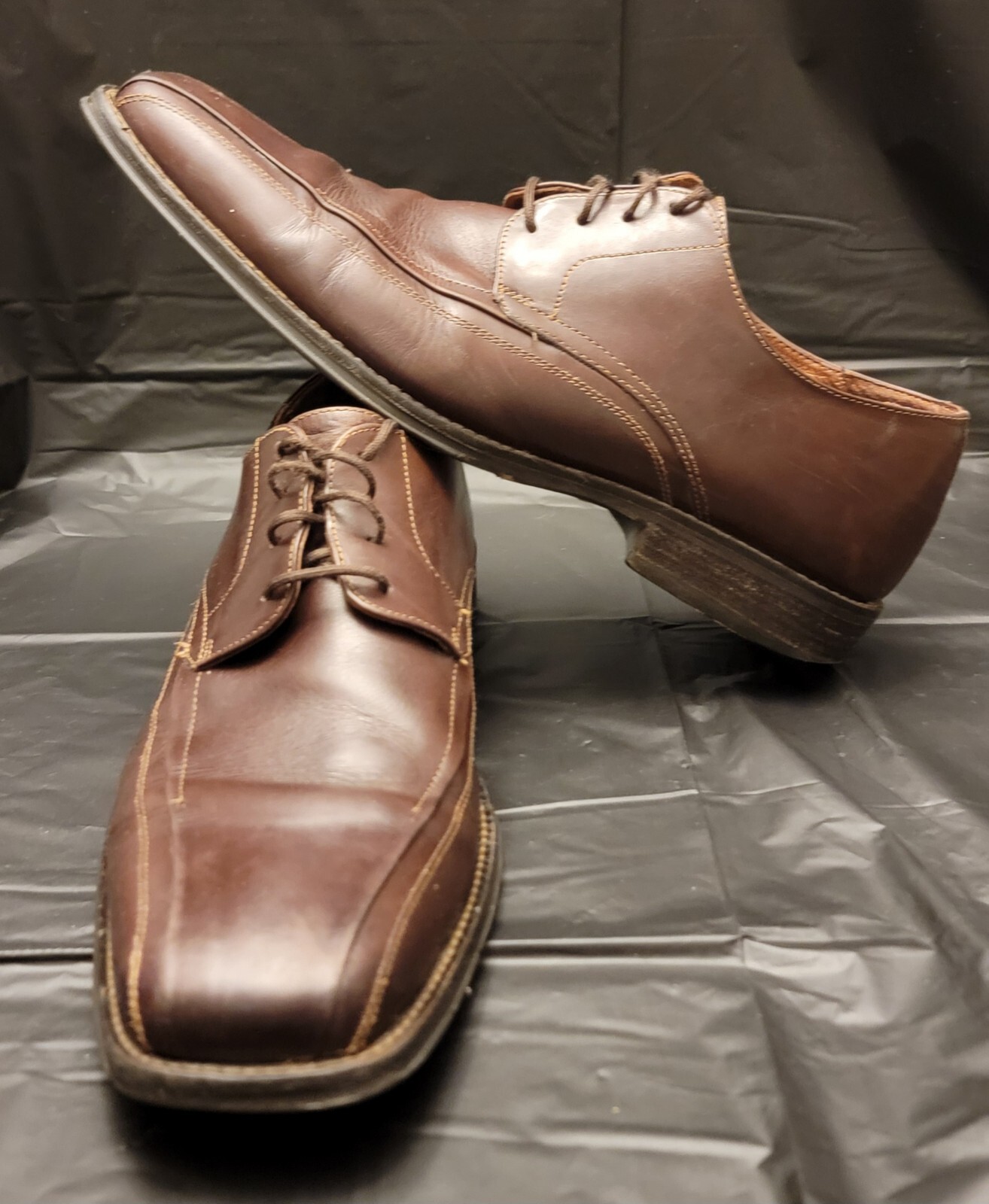 SAOLA Johnston & Murphy Uomo Oxford Marrone Dettaglio Punto Stringato Pelle 12 M 20 6460