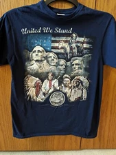 Delta apparel Short Sleeve patriotic shirt, South Dakota, size M