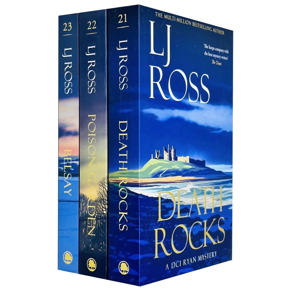 DCI Ryan Mysteries 21-23 Collection 3 Books Set By LJ Ross Death Rocks,Poison Ga