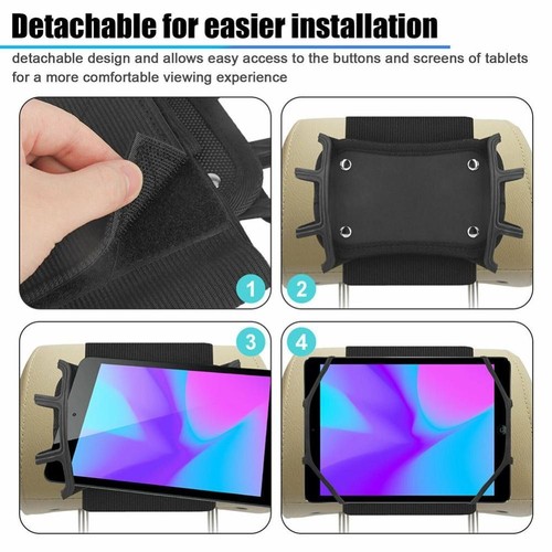 Holder Car Headrest Mount Tablet PC Car Seat Back For iPad Tablets Phone - Picture 10 of 10