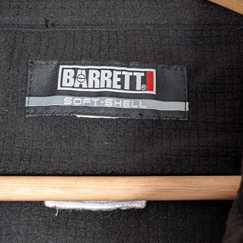 Chaqueta softshell Barrett Firearms para hombre 2XL cremallera completa cuello falso negra y roja - Imagen 3 de 9