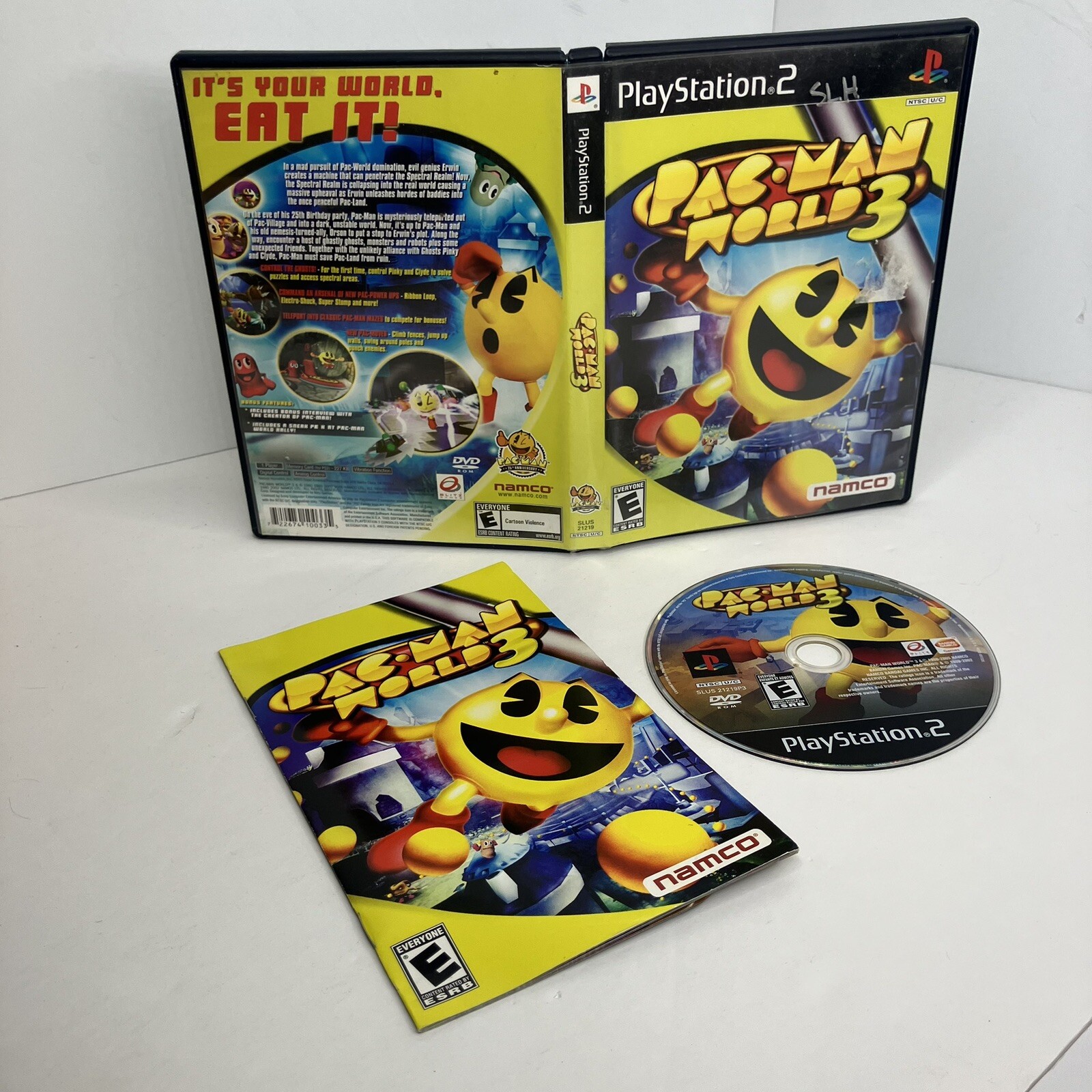 PacMan World 3 Playstation 2 Great condition (PS2, 2005) CIB Tested complete