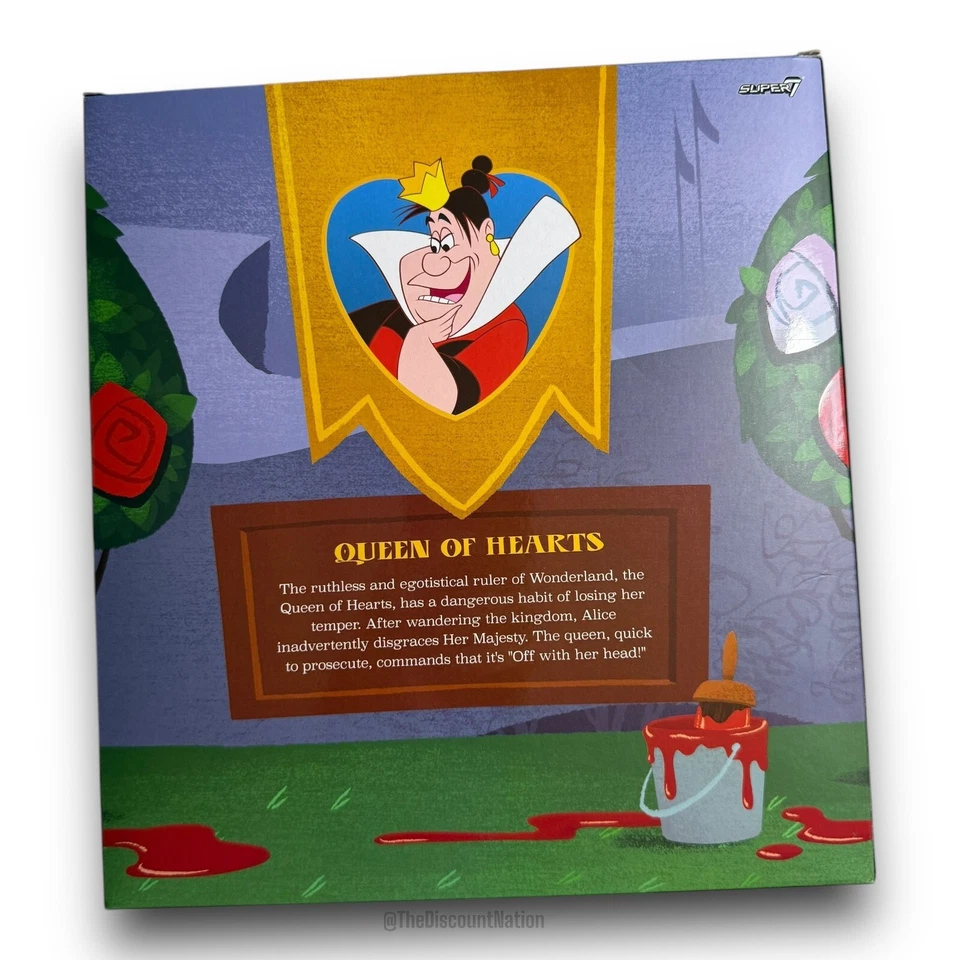 Figura Alicia en el País de las Maravillas Reina de Corazones Super7 Nueva en Caja y SELLADA LEER Foto 4 de 4