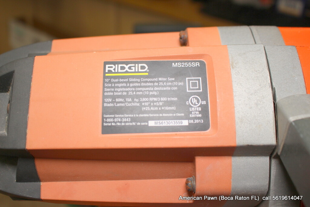 RIDGID SLIDING SAW 10" BLADE MODEL MS255SR Dual Bevel Miter Saw with