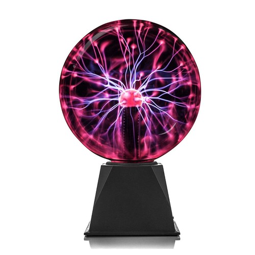 Sfera fulmine sfera luce 8"" DISCO AL PLASMA SUONO TOCCO IN VETRO SENSIBILE - Foto 11 di 11