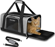 Pet Carrier 17X11X9.5 Alaska Airline Approved,Pet Travel Carrier Bag for Small C