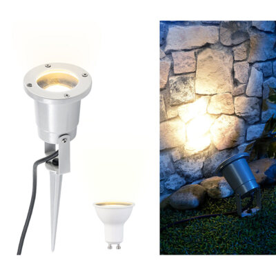 Luminea Indoor-Pflanzenstrahler, einflammig, inklusive 6 LED-Spotlights GU10