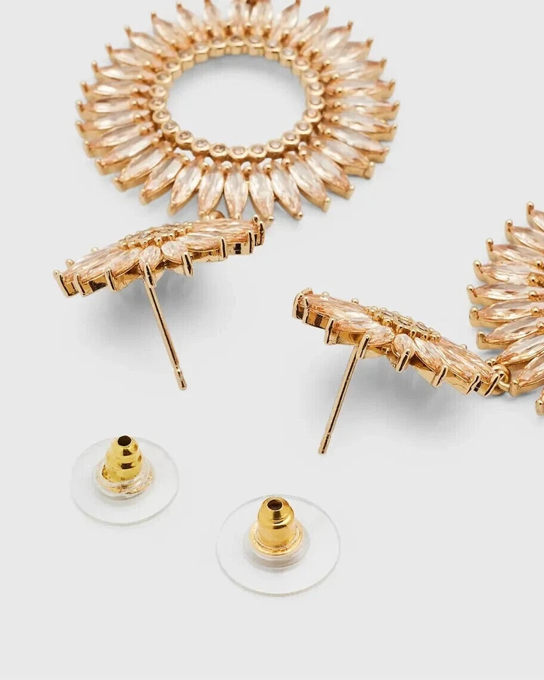 Brincos femininos Mignonne Gavigan folheados a ouro Madeline 14k pendurados 3" - Imagem 3 de 4