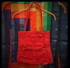 Sabina Red Leather Bag Or Tote 