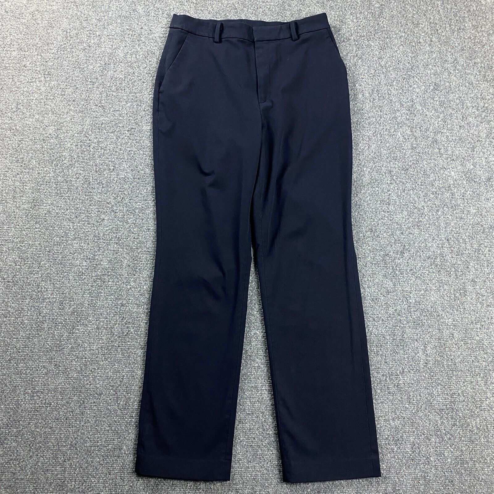 Uniqlo Pants Womens Small Blue Trouser Straight Leg Polyester Blend Adults