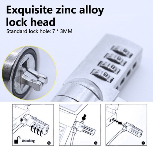 Laptop Password Lock Key Lock Anti-theft Lock Tablet Universal Security Wire - Photo 8/14