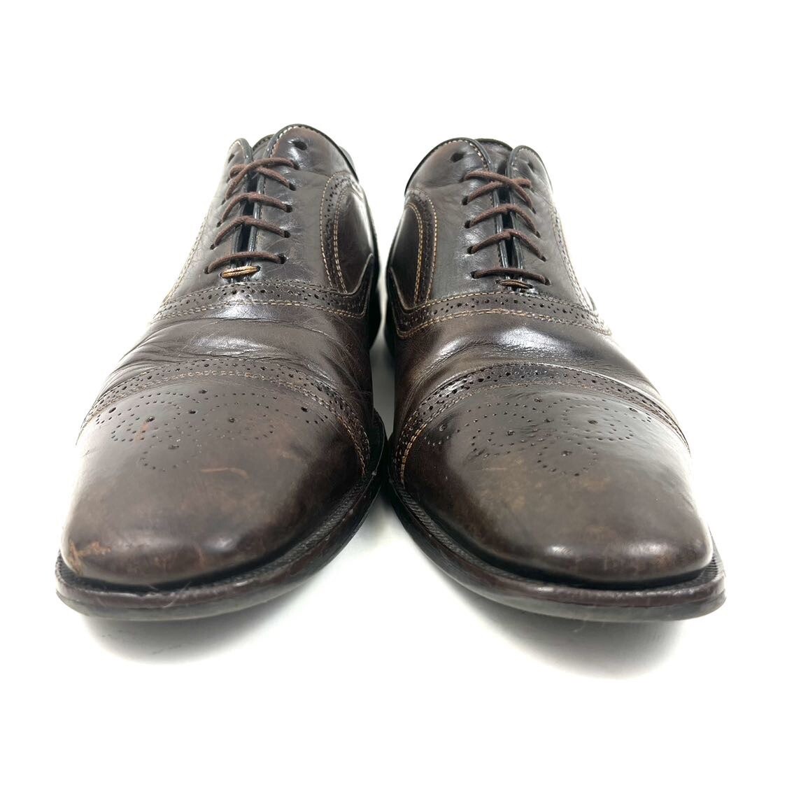 SAOLA To Boot New York Adam Derrick David Oxford a coda di rondine in pelle marrone punta a cappuccio taglia 10