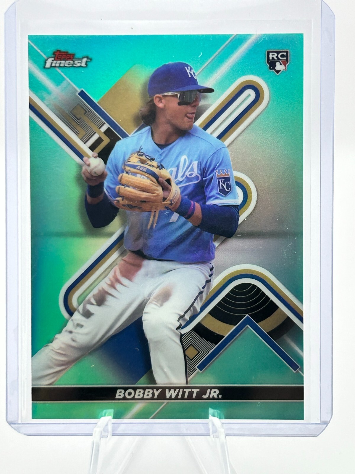 BOBBY WITT JR 2022 TOPPS FINEST AQUA REFRACTOR 157/199 #62 JC