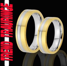 2 Ringe Eheringe Trauringe Verlobungsringe GOLD Platiert Gravur GRATIS TE60