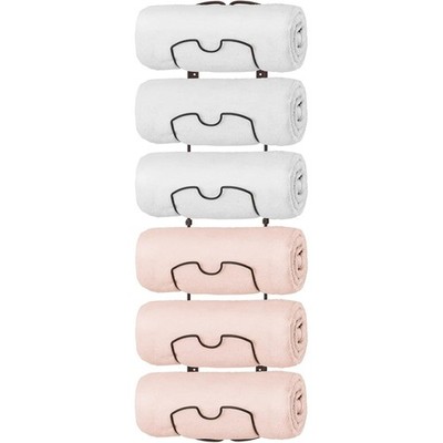 32in 6-Tier Wall Mounted Multifunctional Storage Rack Towel & Wine Bottles Rack