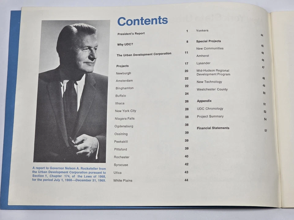 NY State UDC 1969 First Report Rockefeller Urban Renewal Planning SCARCE - Image 3 of 4