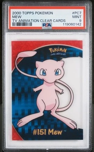 2000 Topps Pokémon TV #PC7 Mew Clear Series 3 PSA 9 MINT