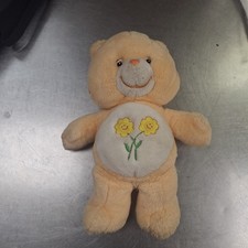 2002 Care Bear FRIEND Peachy Orange Color w/Sunflowers Clean