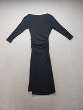 ASTR The Label Women Dress S Black Pullover Long Sleeve Ruched Stretched Outdoor