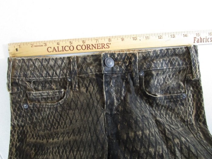 True Religion Halle Coated Snake Print Skinny Jeans Size 27 thumbnail 6