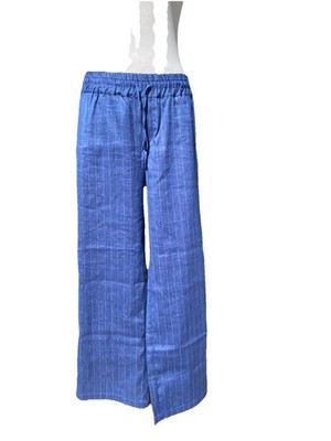 Milano Italy Hose mit Leinen jeansblau Damen Gr. 38 44 46