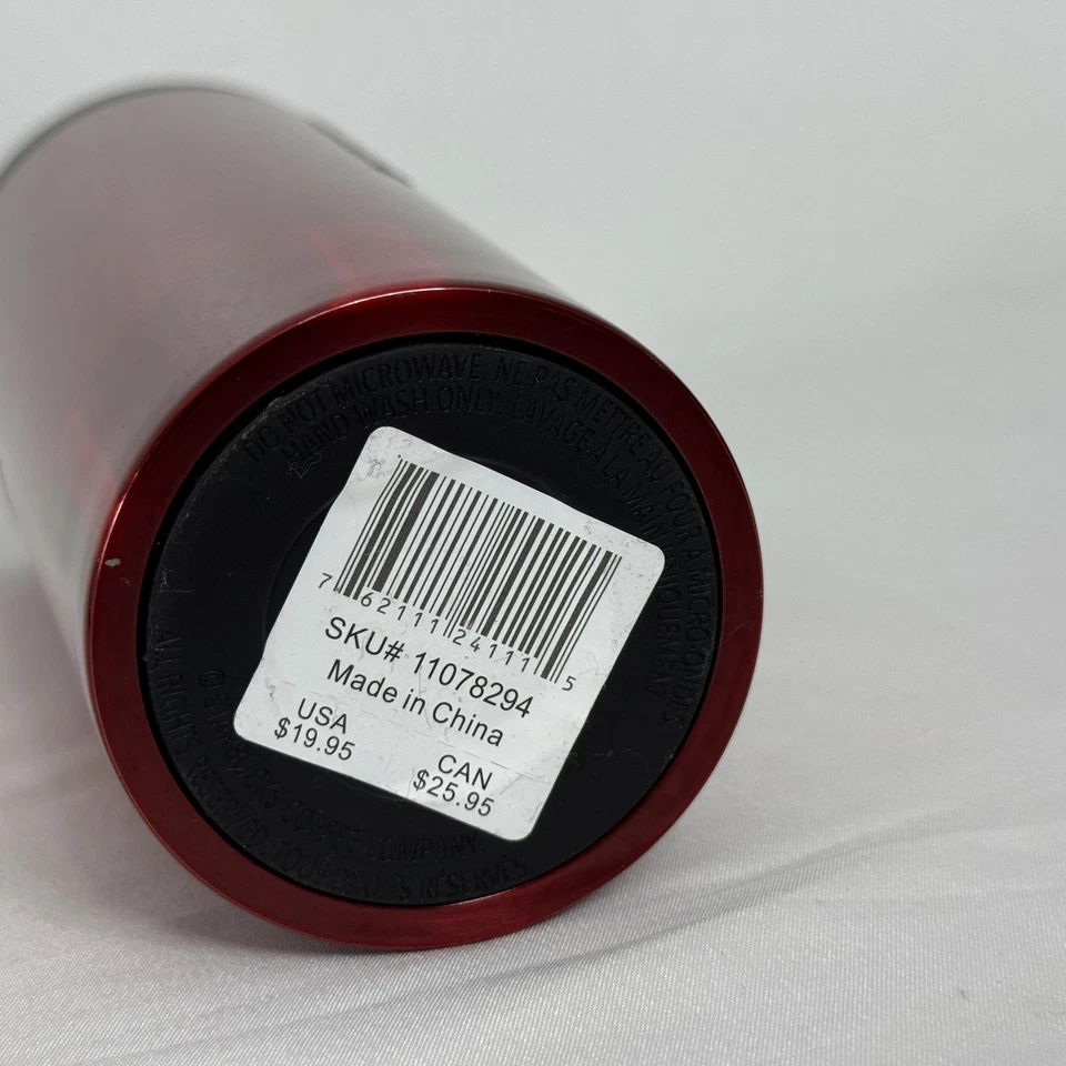 Starbucks Travel Mug Tumbler Stainless Steel Vacuum Insulated Red Double Wall - Image 4 of 4