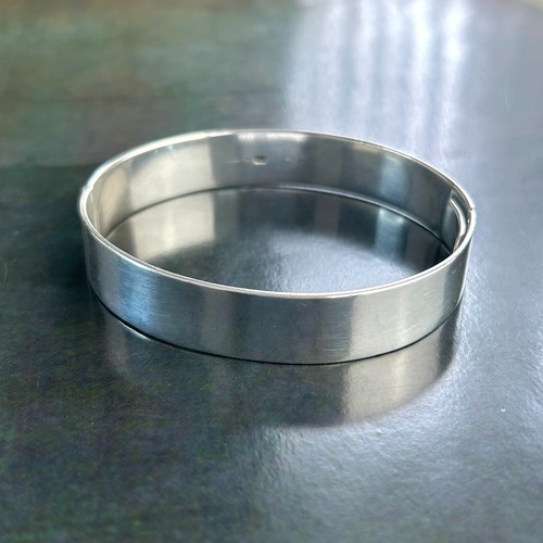 Gepunzt STERLINGSILBER Minimal Classic Klapp Armband Armreif Band Manschette 90er