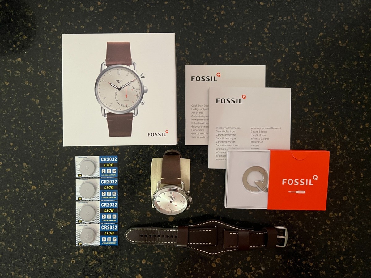 Stainless Steel Fossil Q Hybrid Smartwatch Battery Stainless Steel