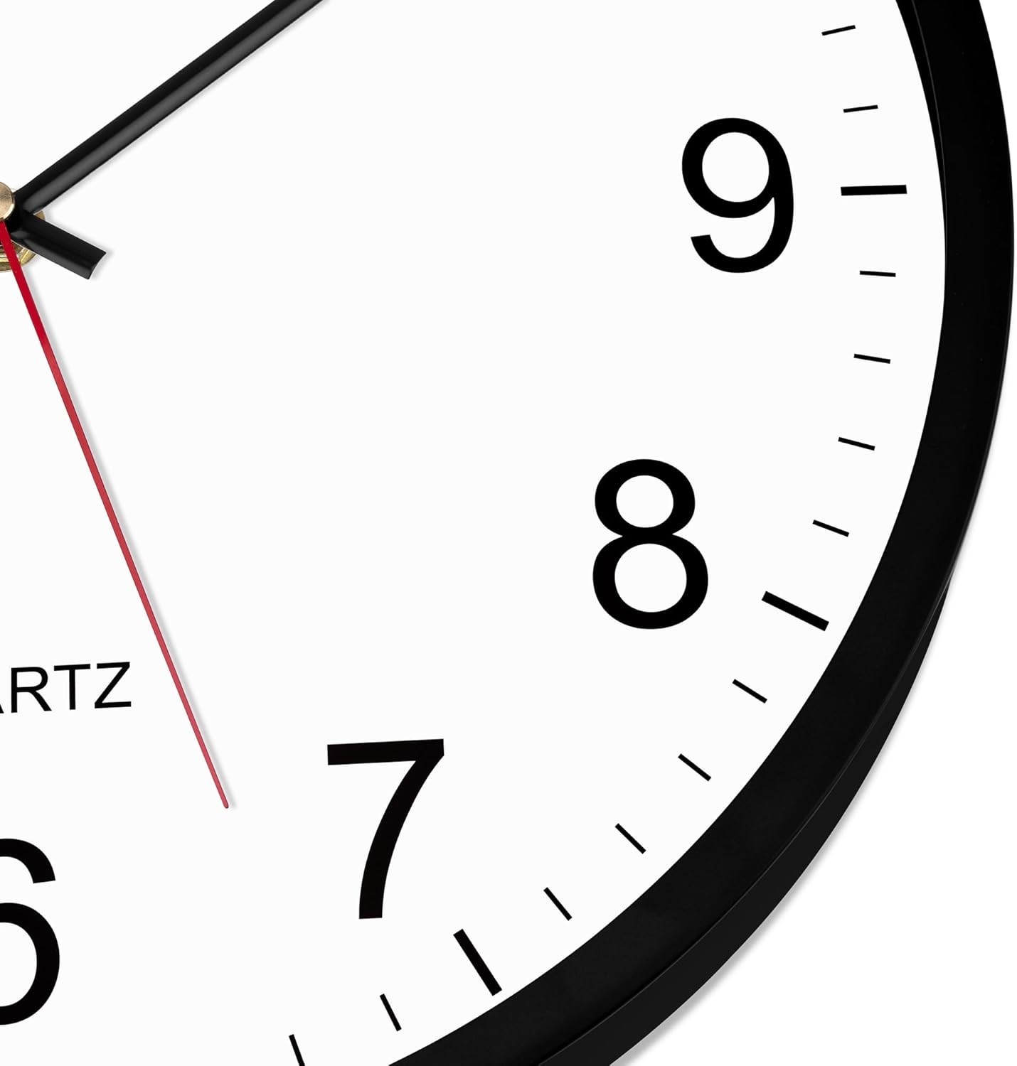 Black Backwards Wall Clock Runs Counterclockwise 12 Inch Silent Non Ticking B...