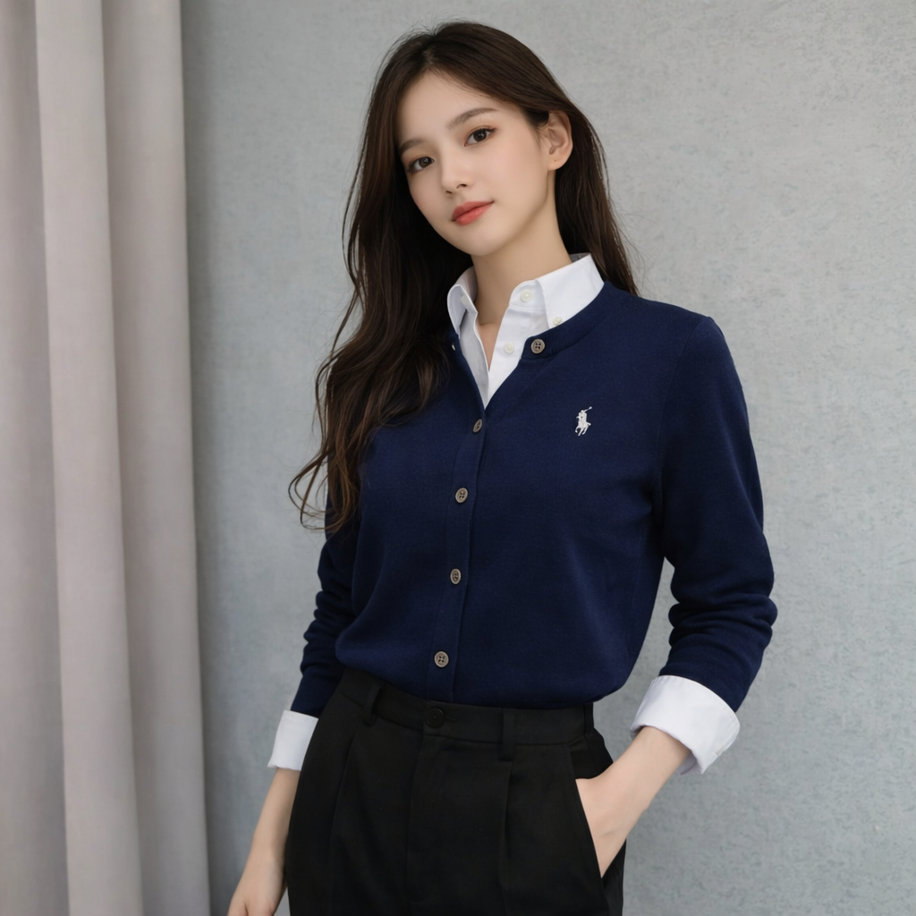 Women's Polo Ralph Lauren Pima-Cotton Crew-Neck Knit Cardigan 3 Colors XS–L