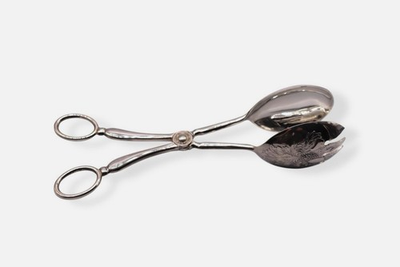 #ad Leonard Silver Manufacturing Co. Silverplate Serving Tongs $6.75