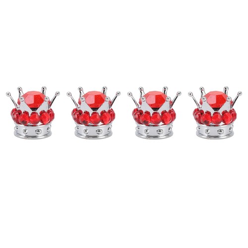New 4 Pieces Tire Wheel Stem Valve Cover Caps Crown Style For Cars - Picture 17 of 23