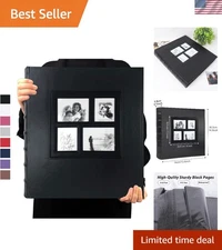 Photo Album 4x6 Large Capacity Holds 600 Photos Leather Cover Elegant Stylish