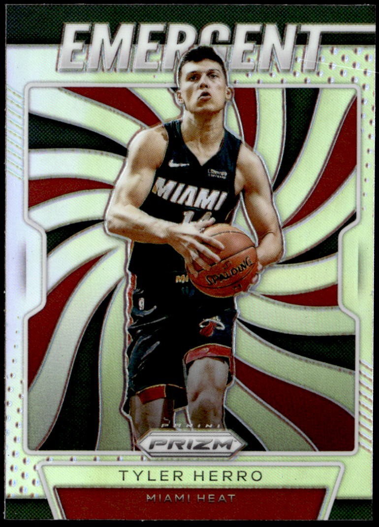 2019-20 Panini Prizm #5 Tyler Herro Emergent Silver Rookie E1