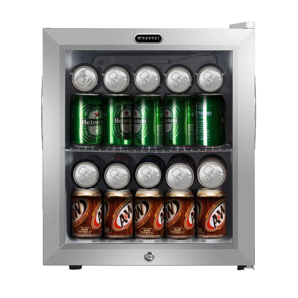 Beverage Refrigerator With Lock – Stainless Steel 62 Can Capacity
Opens in a new window or tab