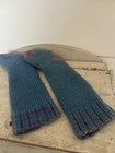 Antique Handmade Amish Baby Blue Long Stockings Primitive American Country Find — photo 6