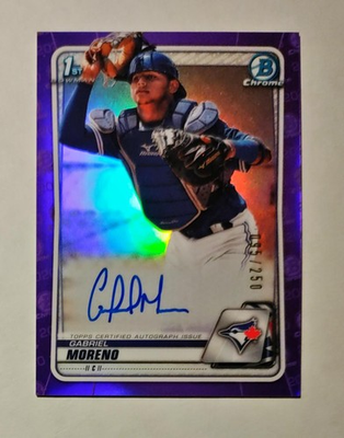 #ad Gabriel Moreno 2020 1st Bowman Chrome AUTO Prospect PURPLE REFRACTOR 095 250 i6 $49.97