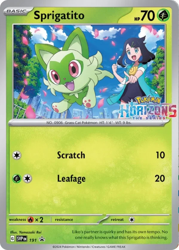 Sprigatito SVP 191 Horizons Stamped | Pokemon TCG Black Star Promo | Near Mint