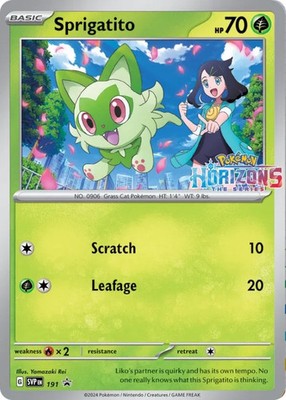 Sprigatito SVP 191 Horizons Stamped | Pokemon TCG Black Star Promo | Near Mint