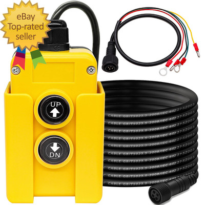 4 Wire Dump Trailer Remote Control Switch 12V DC - Industrial Pushbutton up down