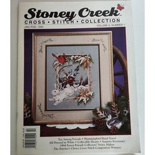 Stoney Creek Cross Stitch Magazine Jan/Feb 1994 Wedding, Bear, & More