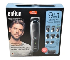 BRAUN Series 5 9-in-1 Styling Kit Trimmer Hair Beard & Body Rechargeable SEALED
