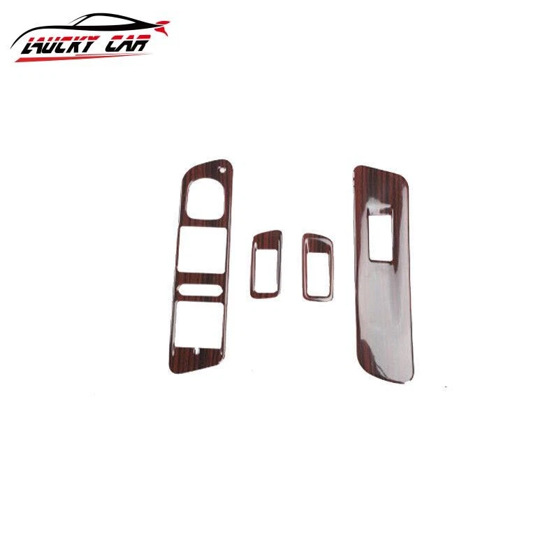 For Volkswagen Tiguan 2010-2016 Frame Red Wood Grain Window Lock Lift Panel Trim - image 2 of 4