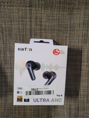 EarFun Air Pro 4 Adaptive Hybrid Noise Canceling Wireless Earbuds, Black