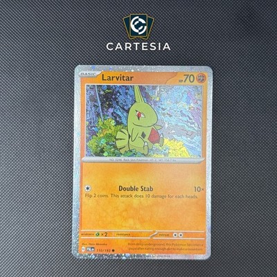 Larvitar Cosmo Holo Paldea Evolved Pokemon TCG PAL 110/193 Englisch Near Mint