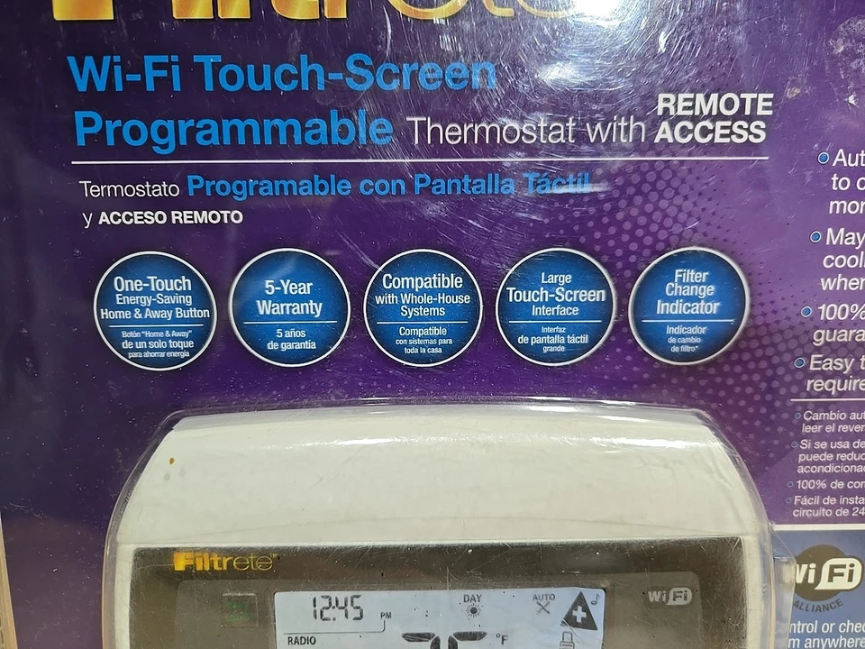Filtrete 3M50 Wi-Fi 7-Day Programmable Thermostat NEW (Damaged Packaging)* - Image 3 of 4